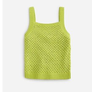 NWT J.Crew Basket Stitch Sweater Tank Kiwi Size Large